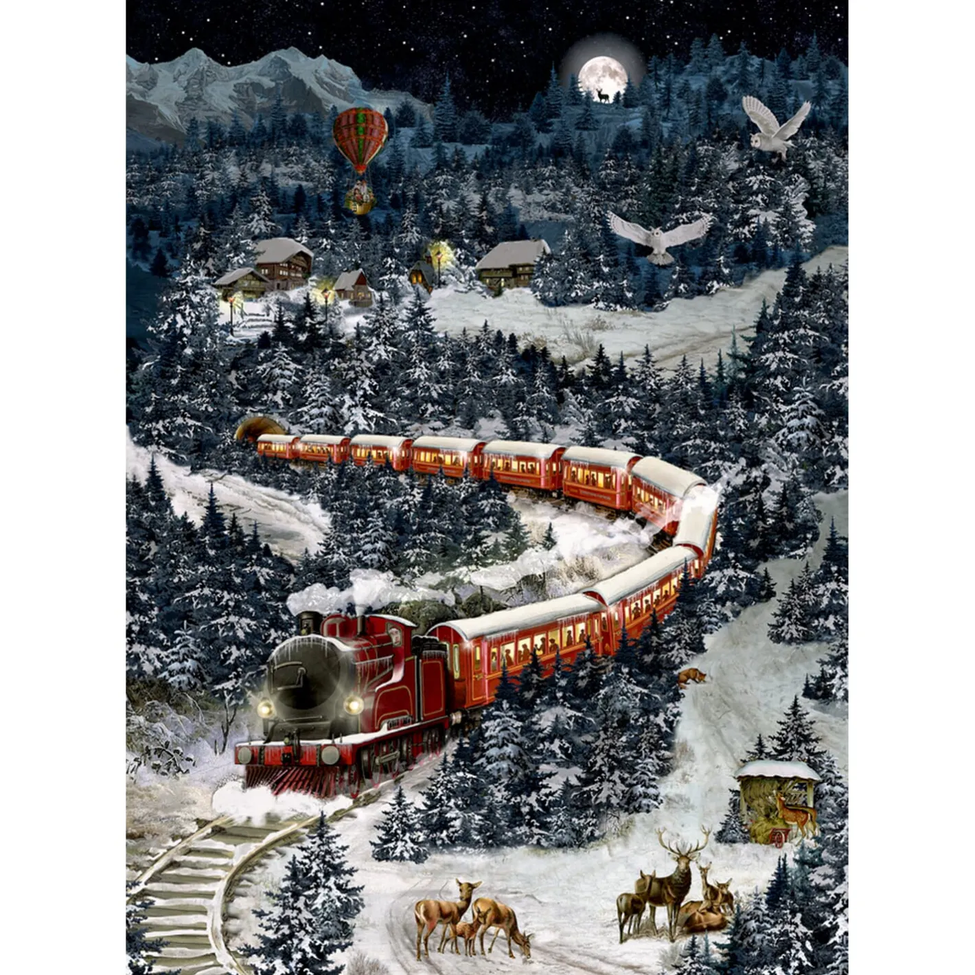 Adventskalender "Weihnachtsexpress in Winterlandschaft" Discount