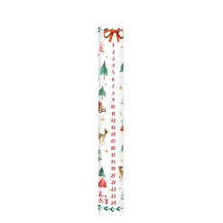 Adventskalenderkerze, weiß, 29,5 cm Discount