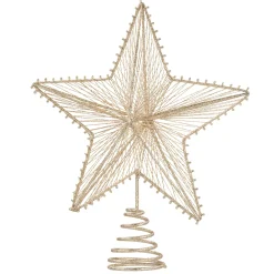 Baumspitze Weihnachtsstern, champagner New