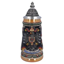 Bierkrug mit Zinndeckel "Deutschland", bunt-schwarz, 0,5l Sale