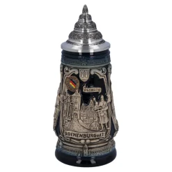 Bierkrug mit Zinndeckel "Rothenburg mit Ritter", 0,25l Hot