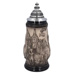 Bierkrug mit Zinndeckel "Rothenburg", natur, 0,5 Liter Sale
