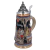 Bierkrug mit Zinndeckel "Rothenburg mit Ritter", 0,5l Discount