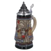 Bierkrug mit Zinndeckel "Rothenburg mit Ritter", 0,25l New