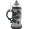 Bierkrug mit Zinndeckel "Stadtbild Rothenburg", schwarz, 0,5l Clearance