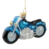 Poesie in Glas Blaues Motorrad Hot