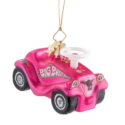 Poesie in Glas Bobby Car, pink, Glas-Baumbehang Discount
