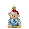 Poesie in Glas Bär "Baby's 1st Christmas" (blau) Discount