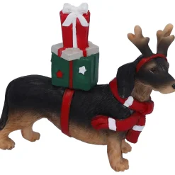 Dackel mit Geschenken, Standfigur Sale