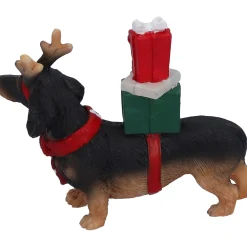 Dackel mit Geschenken, Standfigur Sale