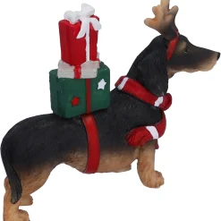 Dackel mit Geschenken, Standfigur Sale