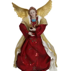 Engel, rot/goldfarben, Standfigur Best