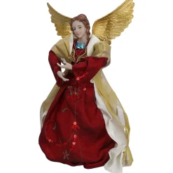 Engel, rot/goldfarben, Standfigur Best