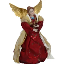 Engel, rot/goldfarben, Standfigur Best