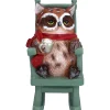 Eule auf Schaukelstuhl, Standfigur Discount