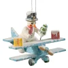 Käthes Original Flugzeug mit Schneemann Discount