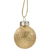 Glaskugel gold mit Glitzer, 3cm Best