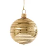 Glaskugel gold mit goldenen Streifen, 6cm Outlet