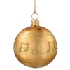 Glaskugel gold mit Noten, 6 cm Discount