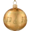 Glaskugel gold mit Noten, 10 cm Discount