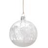 Glaskugel klar mit verschneiten Bäumen, 8 cm Outlet