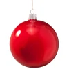 Glaskugel Opal rot, 10 cm Discount