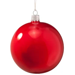 Glaskugel Opal rot, 10 cm Discount