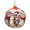 Glaskugel weiß Katzenweihnacht, 10 cm Online