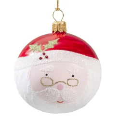 Glaskugel Weihnachtsmann, 7 cm Clearance