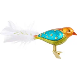 Poesie in Glas Glasvogel, bunt-goldfarben Online
