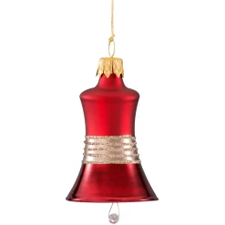 Glocke bordeaux matt/lack mit Glitterbandband Sale