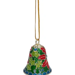 Glocke mit Blüte, Metall-Baumbehang Hot