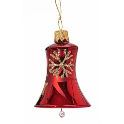 Glocke rot mit goldenen Sternen und Flocken Best