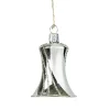 Glocke silber mit Glitterdekor Hot