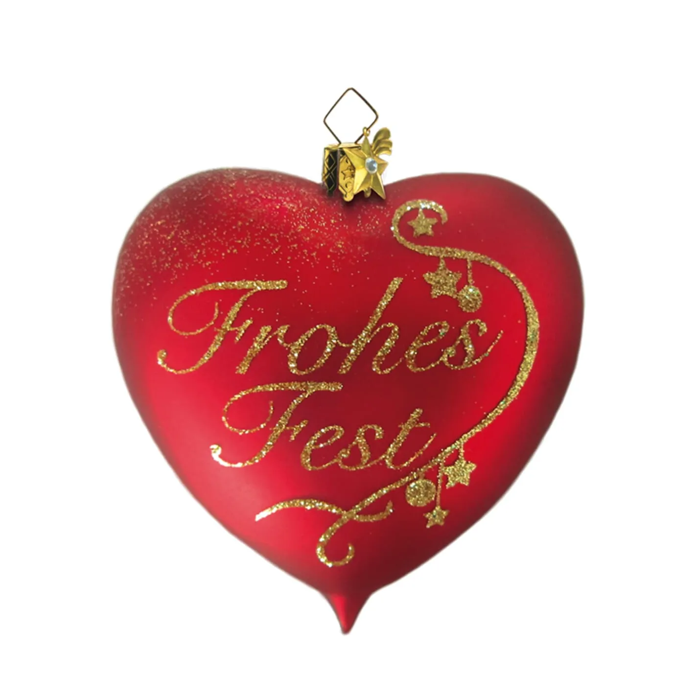 Poesie in Glas Herz "Frohes Fest" Hot