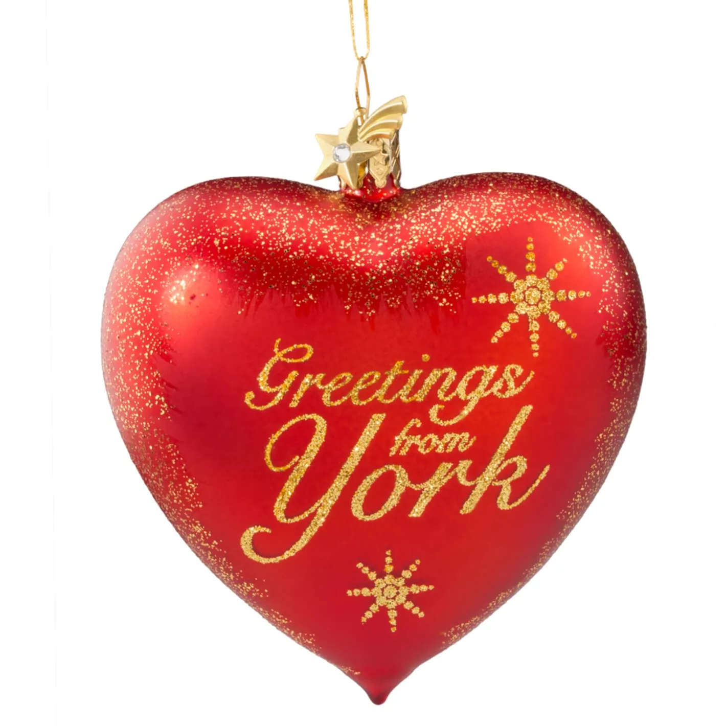 Poesie in Glas Herz "Greetings from York" Hot