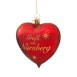 Poesie in Glas Herz "Gruß aus Nürnberg" New