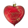 Poesie in Glas Herz "Joyeux Noël" Clearance