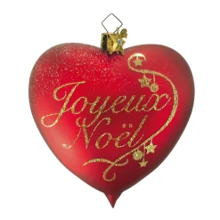 Poesie in Glas Herz "Joyeux Noël" Clearance