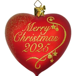 Poesie in Glas Herz "Merry Christmas 2025", Glas-Baumbehang Online