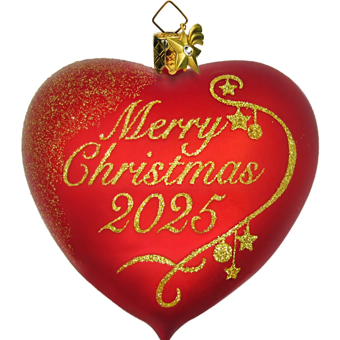 Poesie in Glas Herz "Merry Christmas 2025", Glas-Baumbehang Online