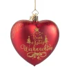 Poesie in Glas Herz "Unser erstes Weihnachten", Glas-Baumbehang Sale