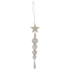Herzkette mit Glimmer, champagner Clearance