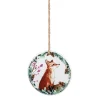 Hängeornament aus Steingut mit Fuchs, 10 cm Sale