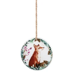 Hängeornament aus Steingut mit Fuchs, 10 cm Sale