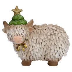 Hochlandrind mit grüner Mütze, Standfigur New