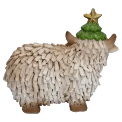 Hochlandrind mit grüner Mütze, Standfigur New
