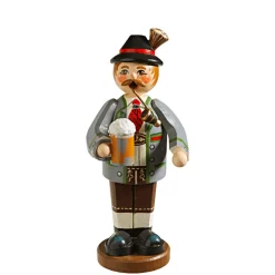 Käthes Original Holzknoddl "Bayer mit Bierkrug", Räuchermännchen Discount
