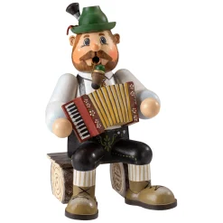 Käthes Original Holzknoddl "Bayerischer Musiker", Räuchermännchen New