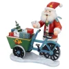 Käthes Original Holzknoddl "Weihnachtsmann mit Lastenrad", Räuchermännchen Clearance